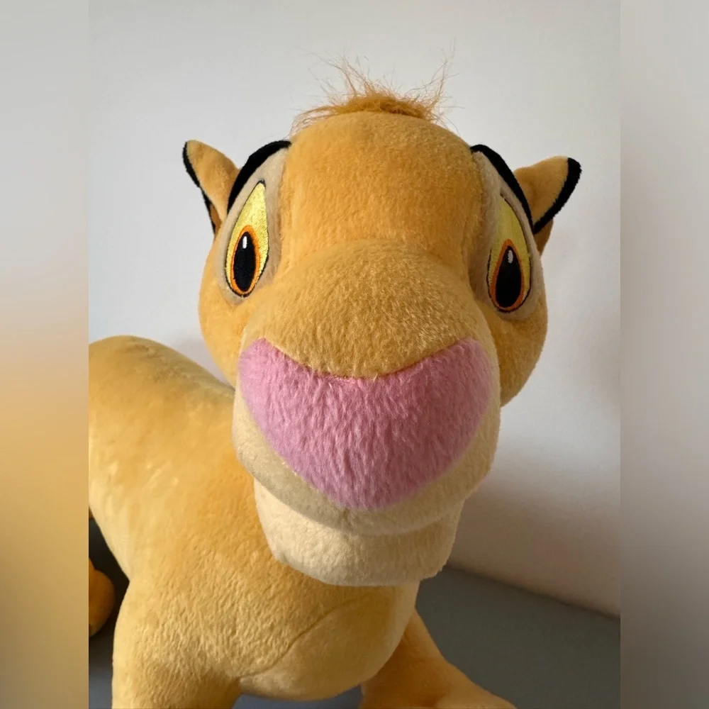 The Lion King Simba Disney Plush Stuffed Animal Large 22” Yellow Hasbro 2002